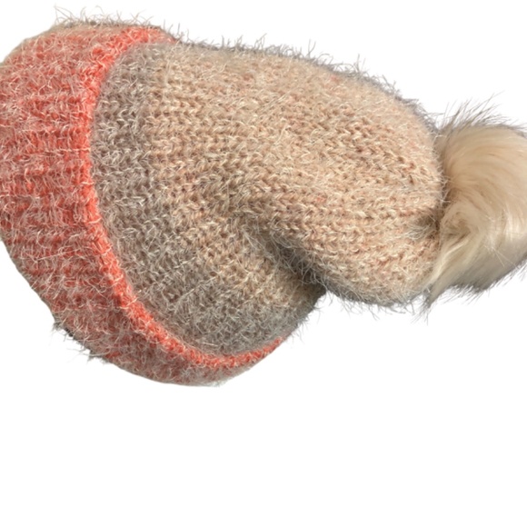 Fuzzy Beanie Super Soft Winter Color Block Knit Hat with Removable Pom Pom main image 11